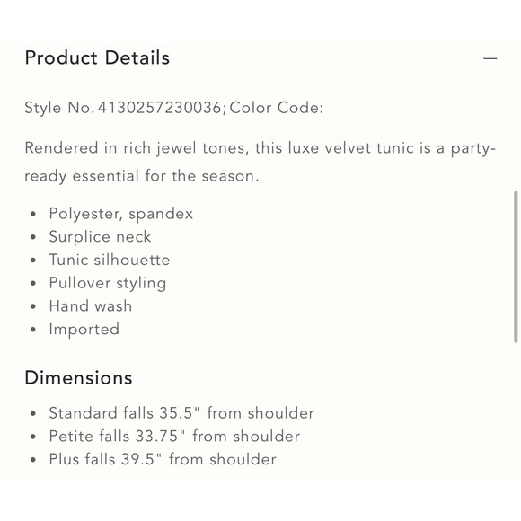 Anthropologie Nancy Green Velvet Tunic Dress NWT SZ 1X - Picture 16 of 16